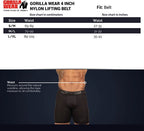 Gorilla Wear Halterriem - 4 Inch Nylon Lifting Belt - Afbeelding 7