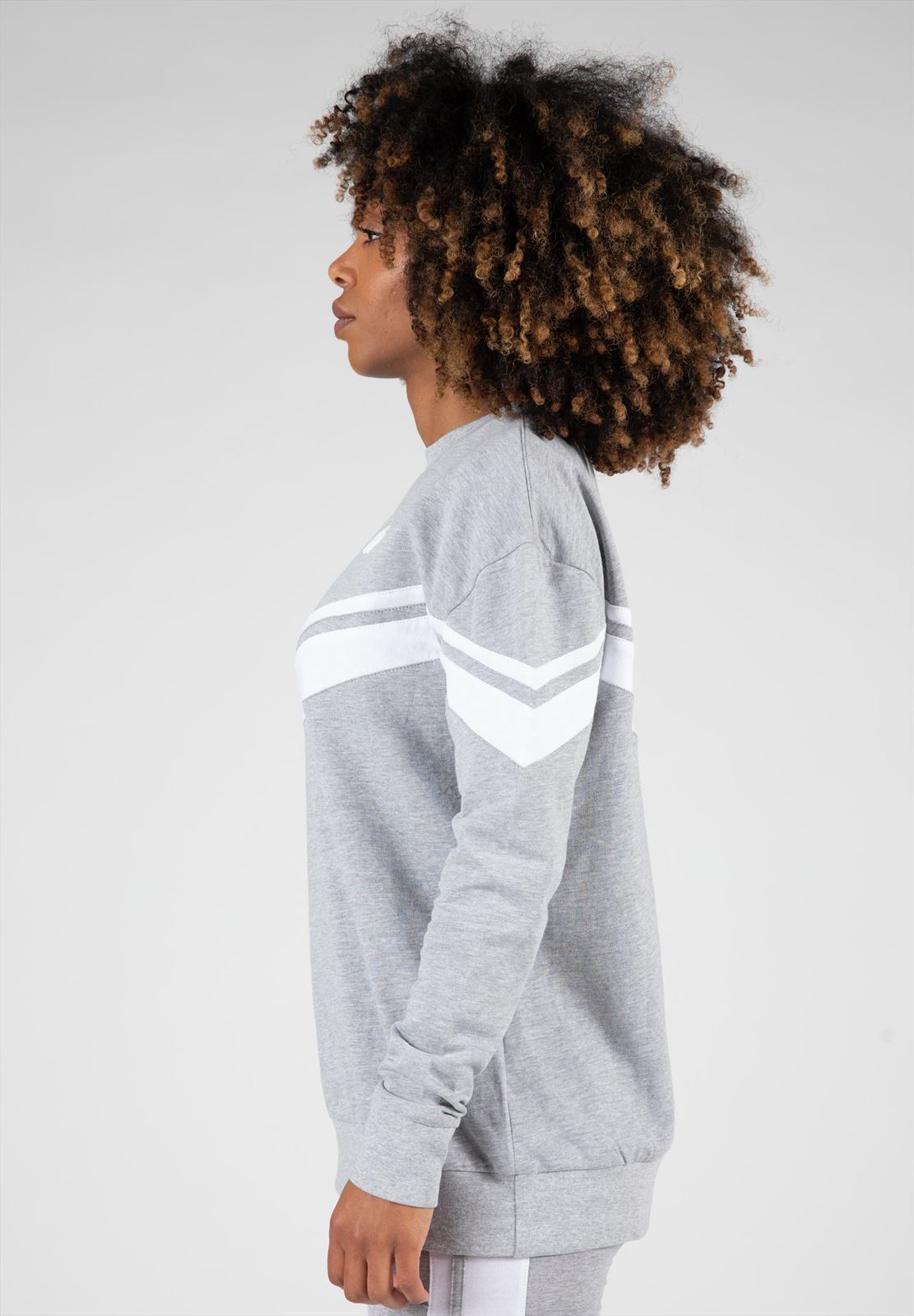 Gorilla Wear Hailey Oversized Sweater - Grijs Gemeleerd - In gebruik