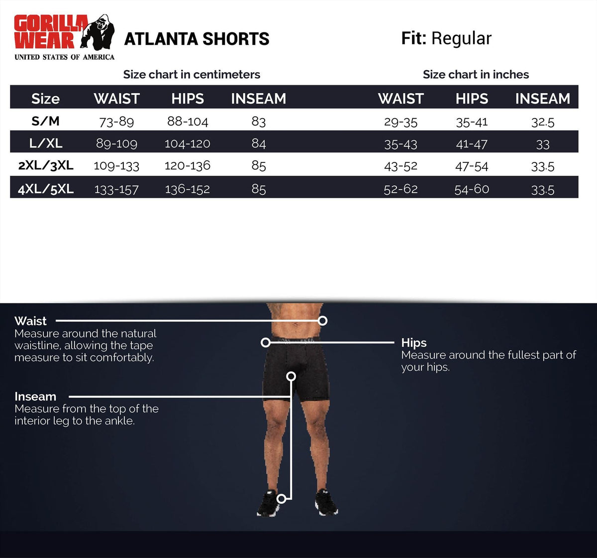 Gorilla Wear Atlanta Shorts - Zwart/Rood - Afbeelding 6