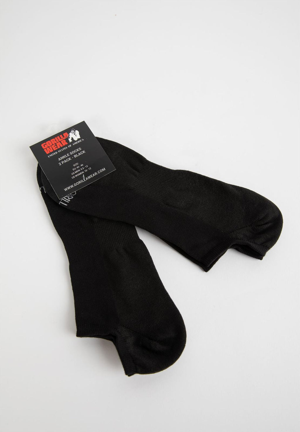 Gorilla Wear Enkelsokken 2-Pack - Zwart - In gebruik