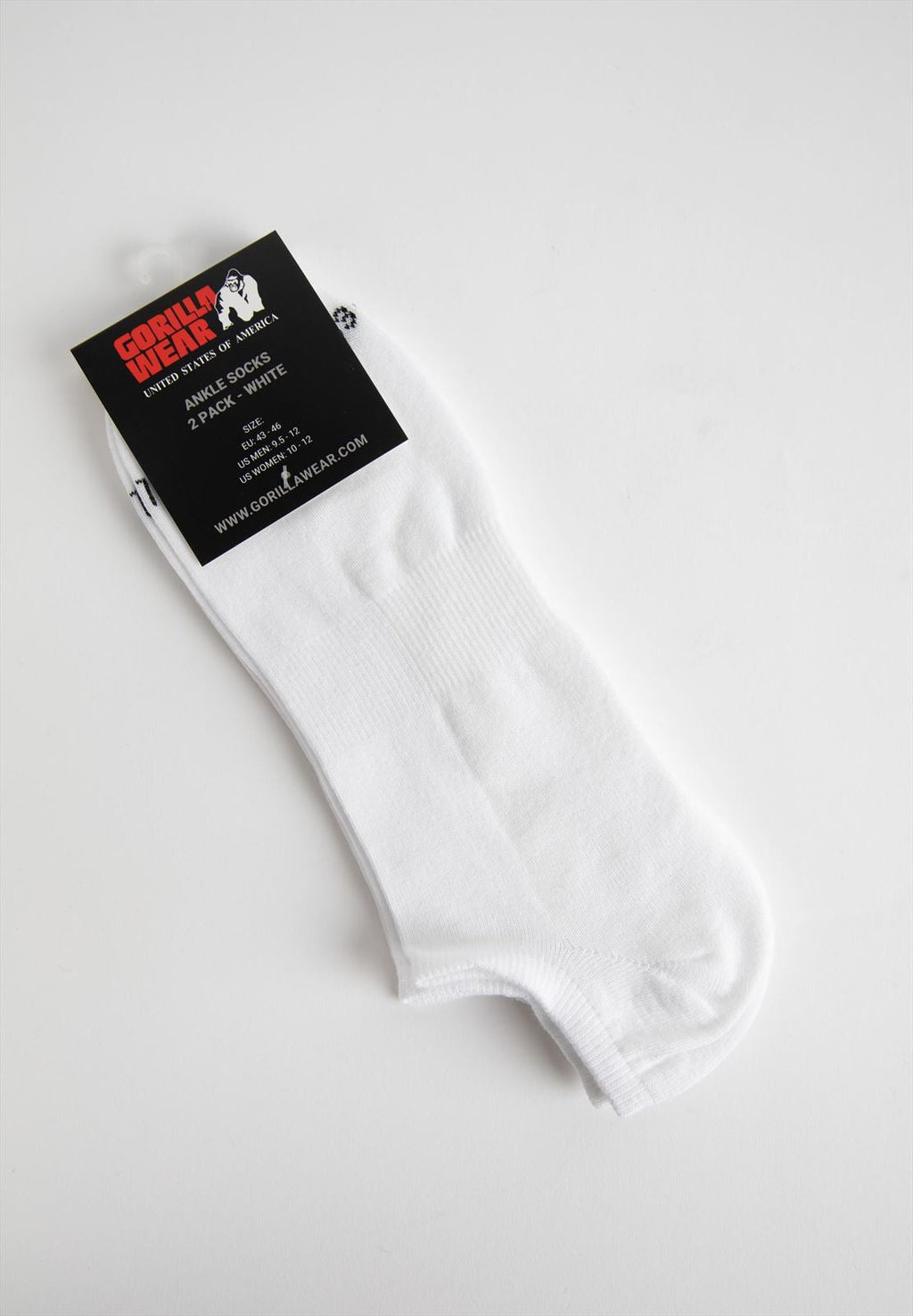 Gorilla Wear Enkelsokken 2-Pack - Wit - In gebruik
