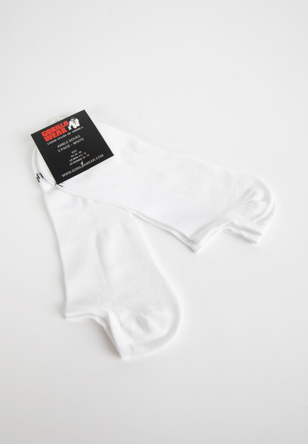 Gorilla Wear Enkelsokken 2-Pack - Wit - Afbeelding 6