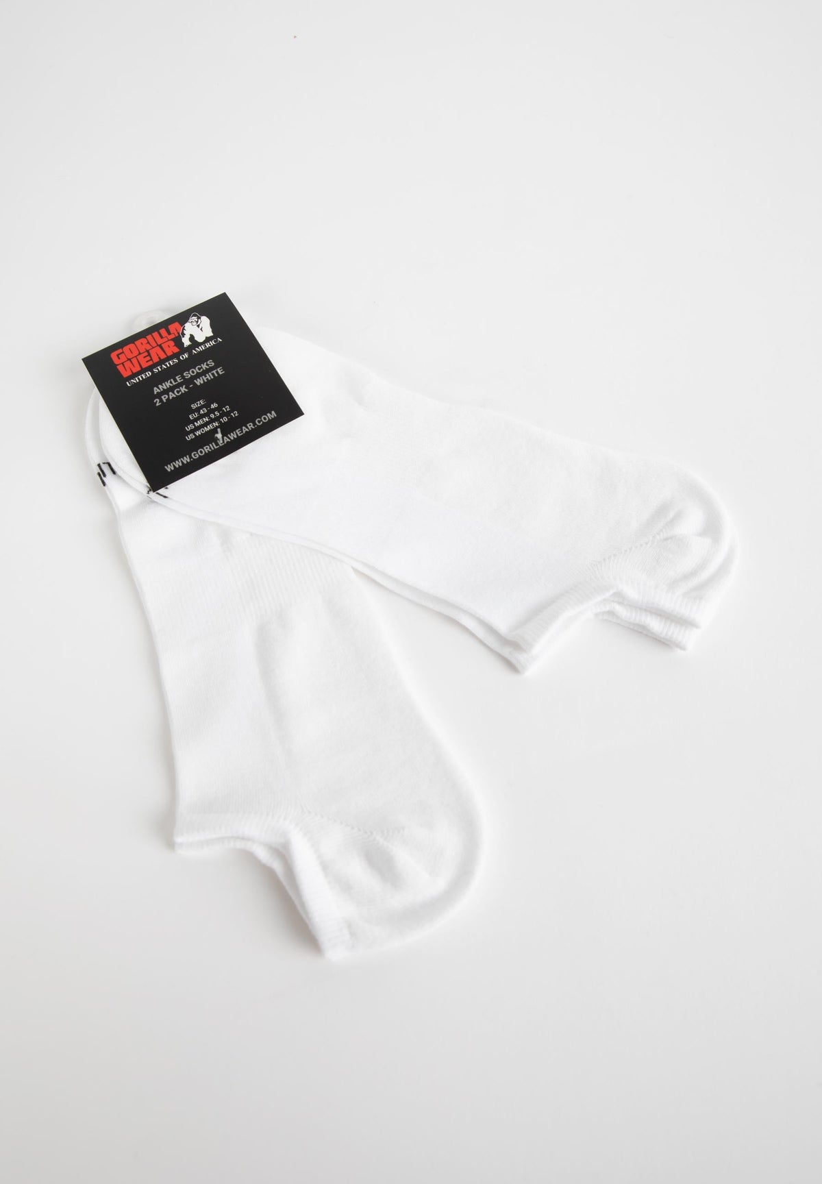 Gorilla Wear Enkelsokken 2-Pack - Wit - Afbeelding 6