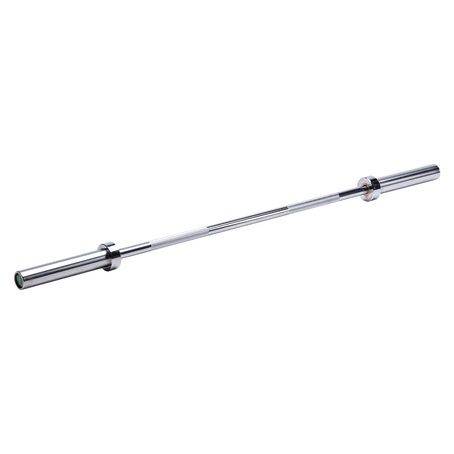 HMS Premium Olympische Halterstang met Lock Jaw Collars en Veerclipsluiting - 50 mm - 150 cm - Detail