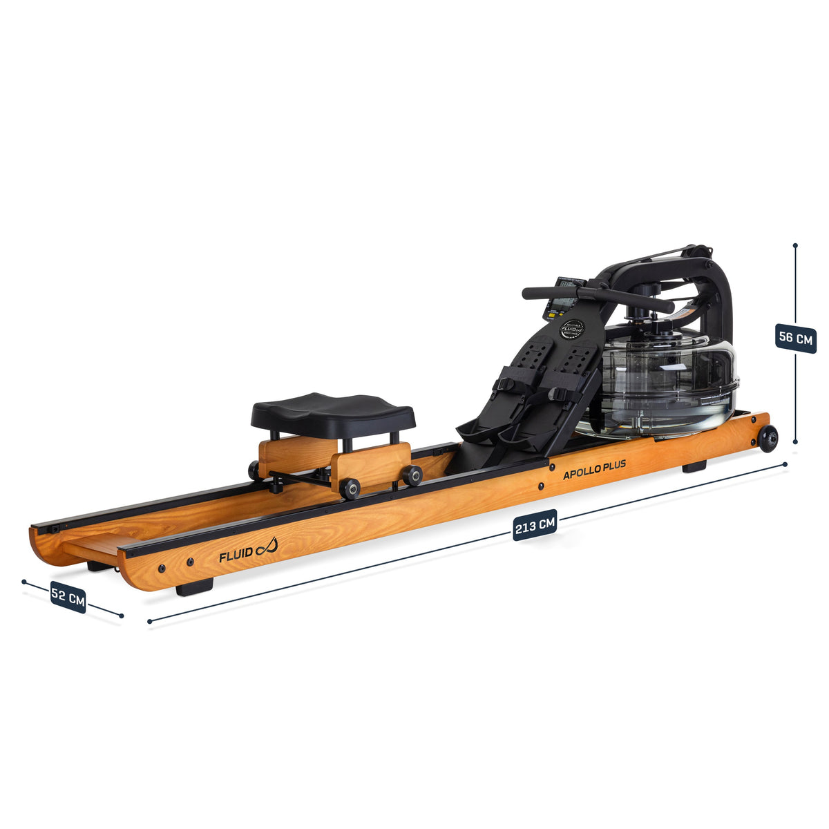 Fluid Rower Apollo Plus Roeitrainer - Licht Eiken - Detail