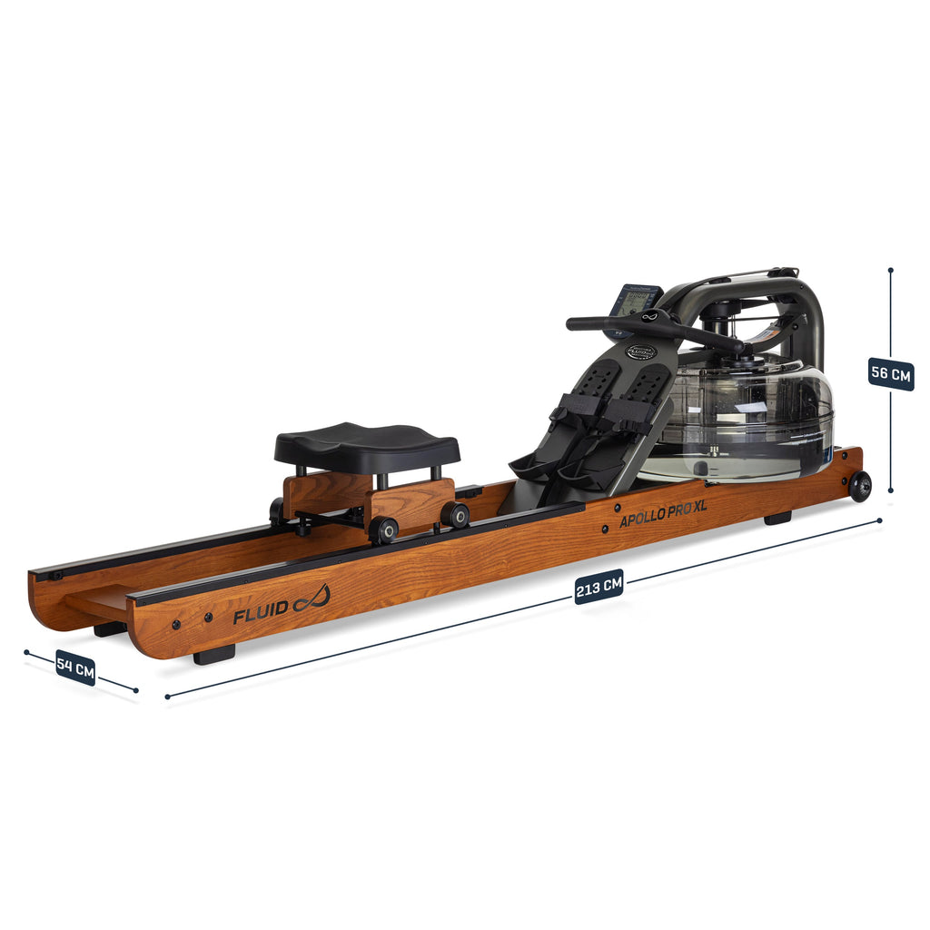 Fluid Rower Apollo Pro XL Roeitrainer - Donker Eiken - Detail