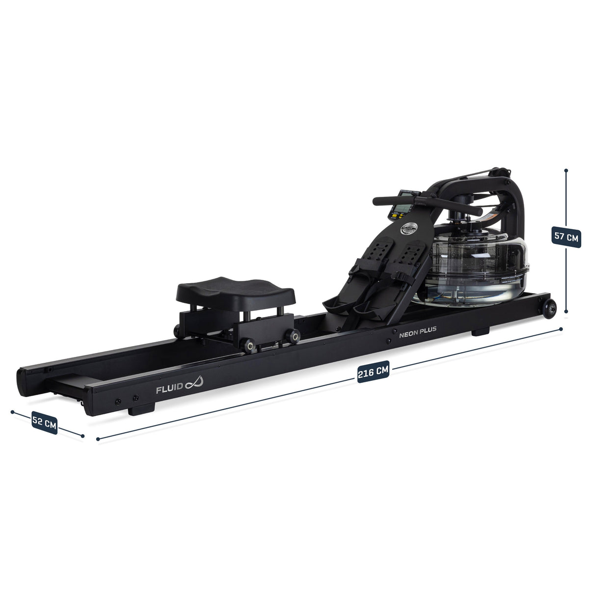 Fluid Rower Neon Rower Plus Roeitrainer - Zwart - Detail