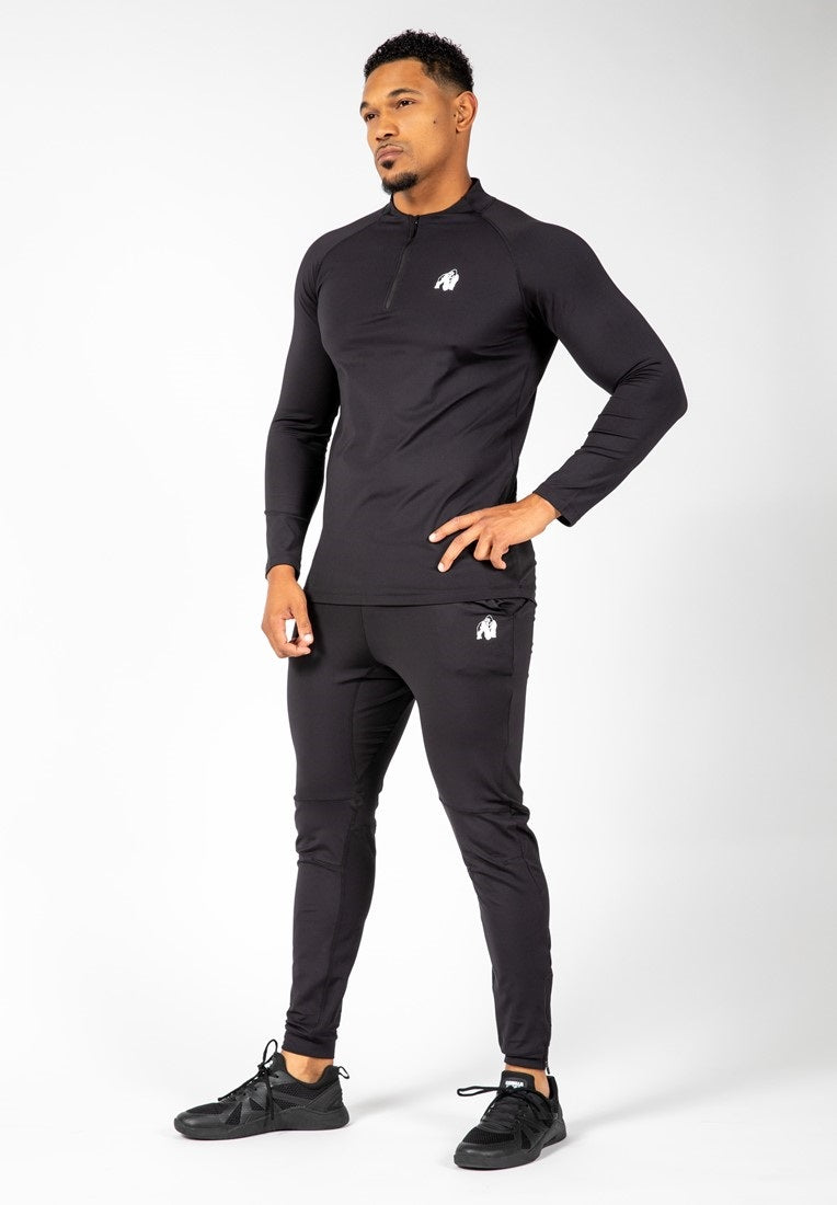 Gorilla Wear Hamilton Hybrid Longsleeve - Zwart - Detail