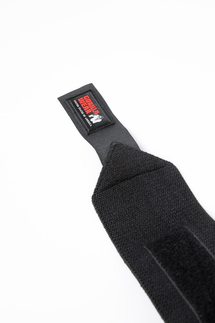 Gorilla Wear Basic Wrist Wraps - Zwart/Rood - Detail