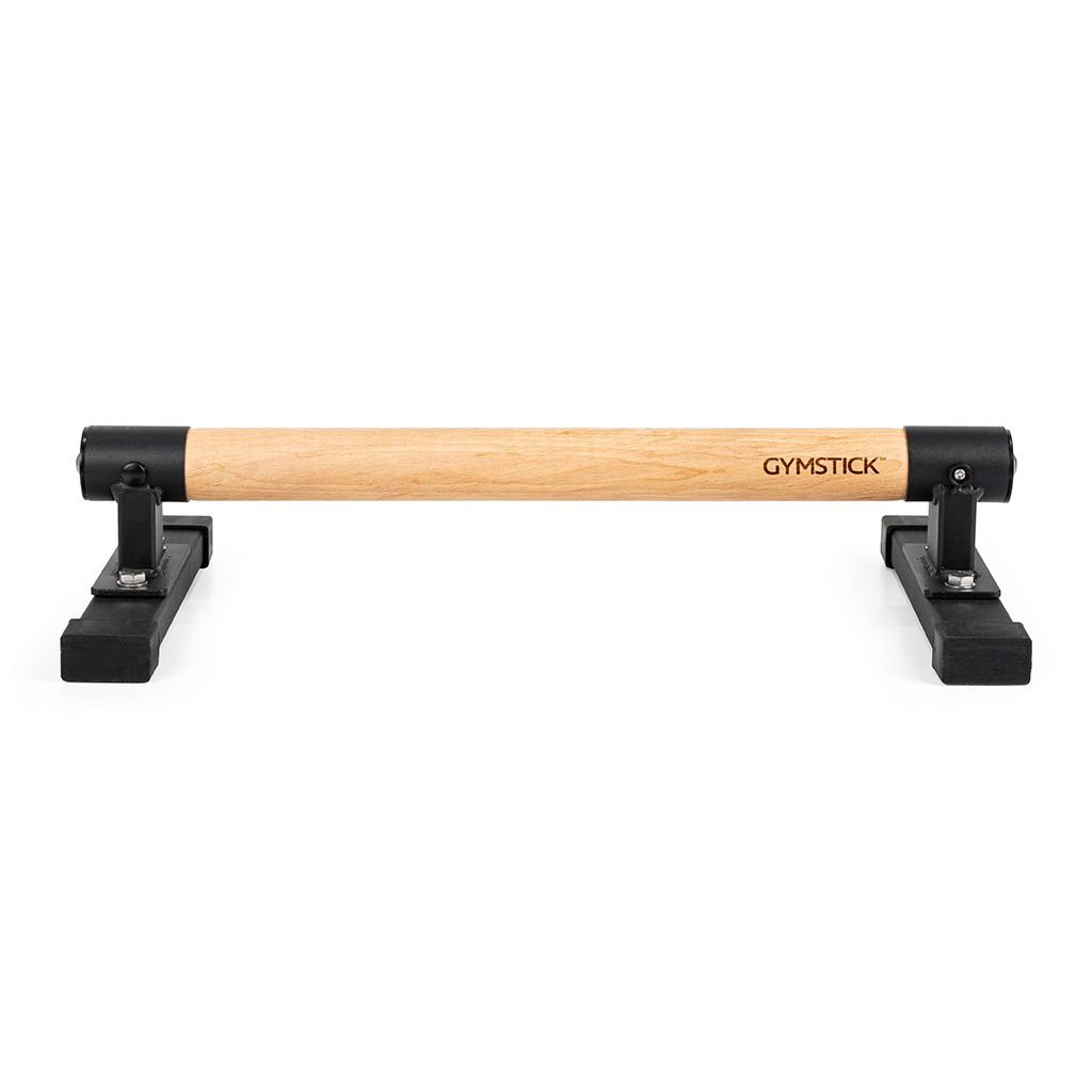 Gymstick Premium Parallettes - Opdruksteunen - Hout/Zwart - Detail