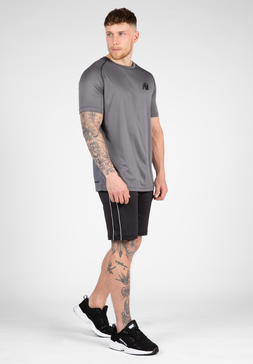Gorilla Wear Performance T-Shirt - Grijs - Detail