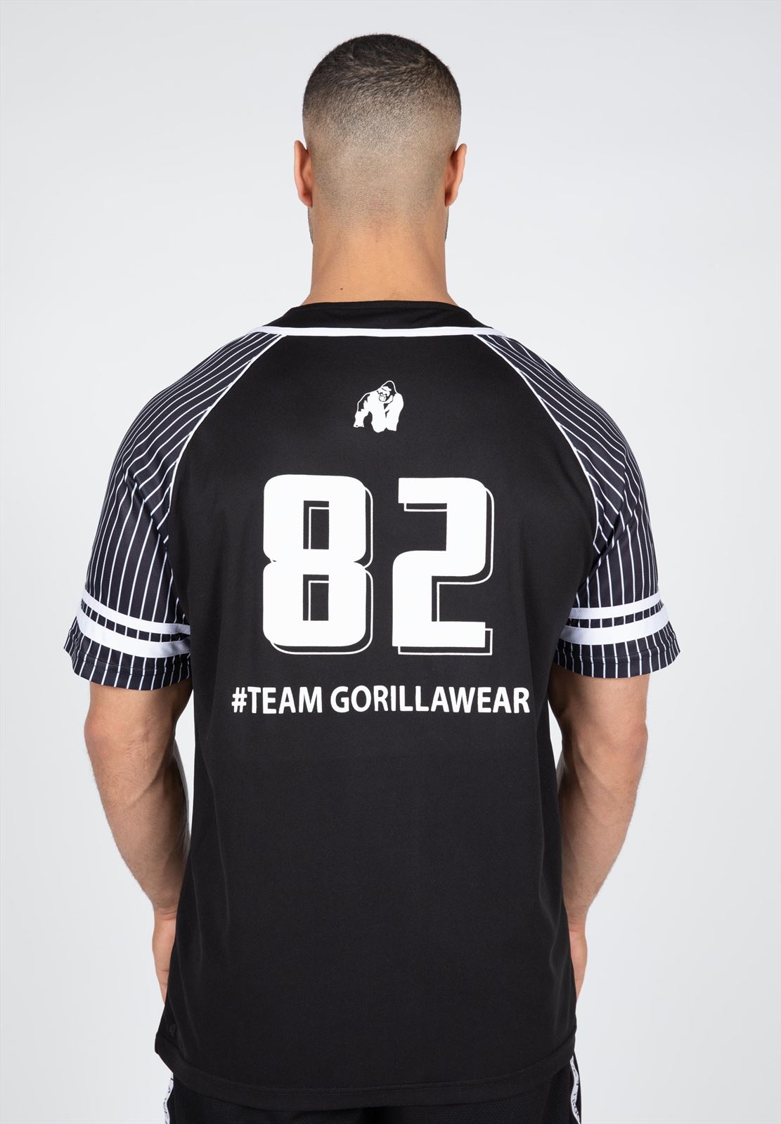 Gorilla Wear 82 Baseball Jersey - Zwart - Detail