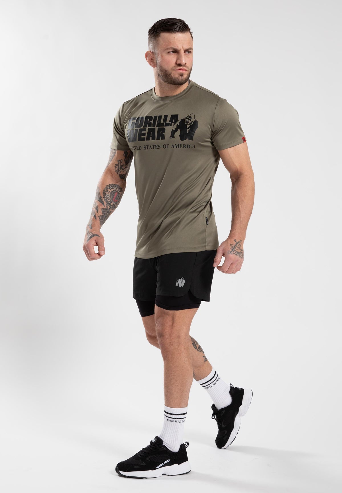 Gorilla Wear Classic Training T-shirt - Legergroen - Detail