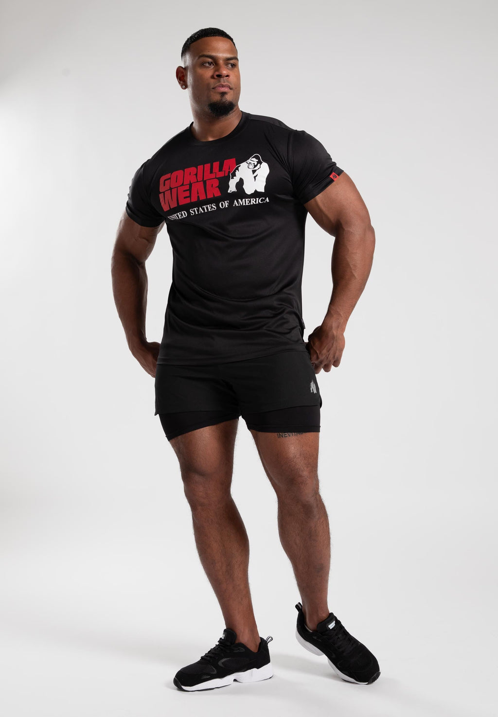 Gorilla Wear Classic Training T-shirt - Zwart - Detail