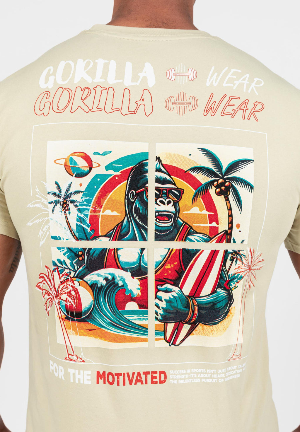 Gorilla Wear Santa Cruz T-shirt - Lichtgroen - Detail