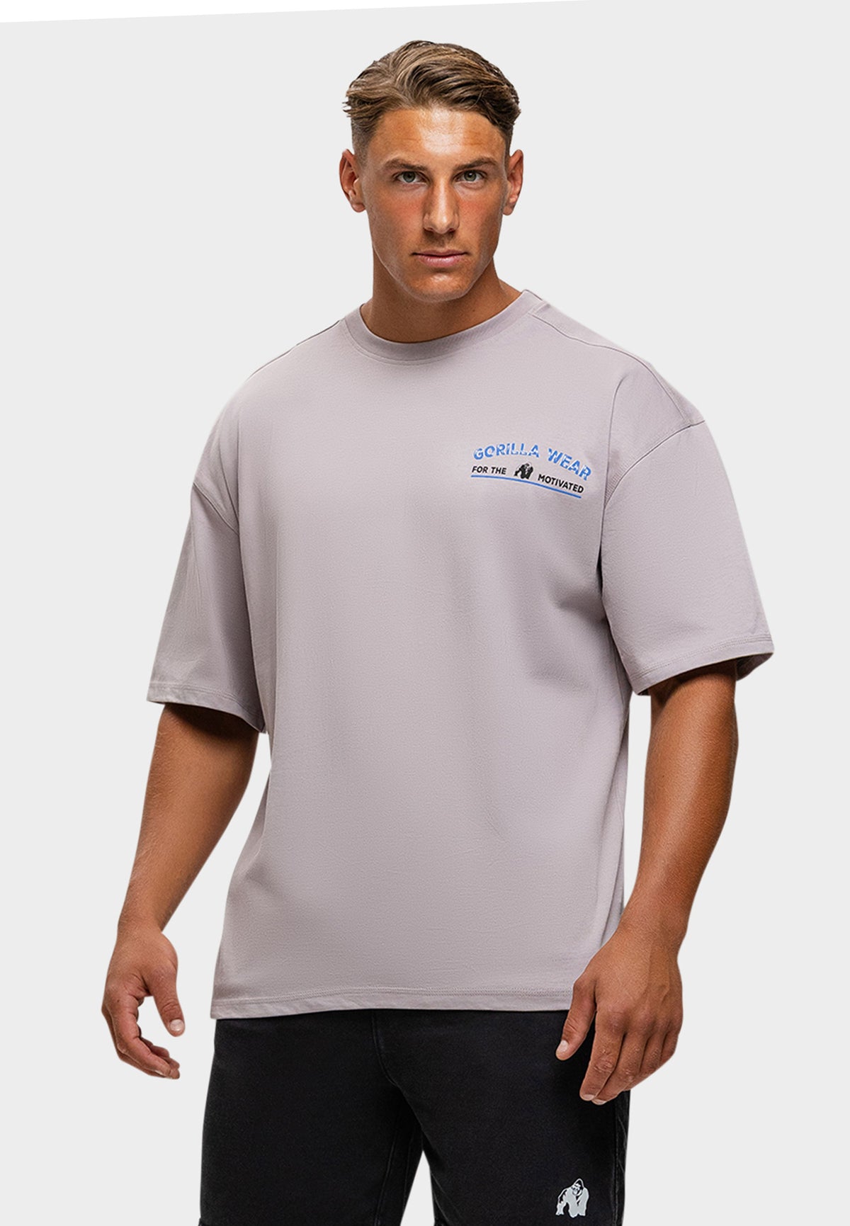 Gorilla Wear Macon Oversized T-shirt - Lichtgrijs - Detail