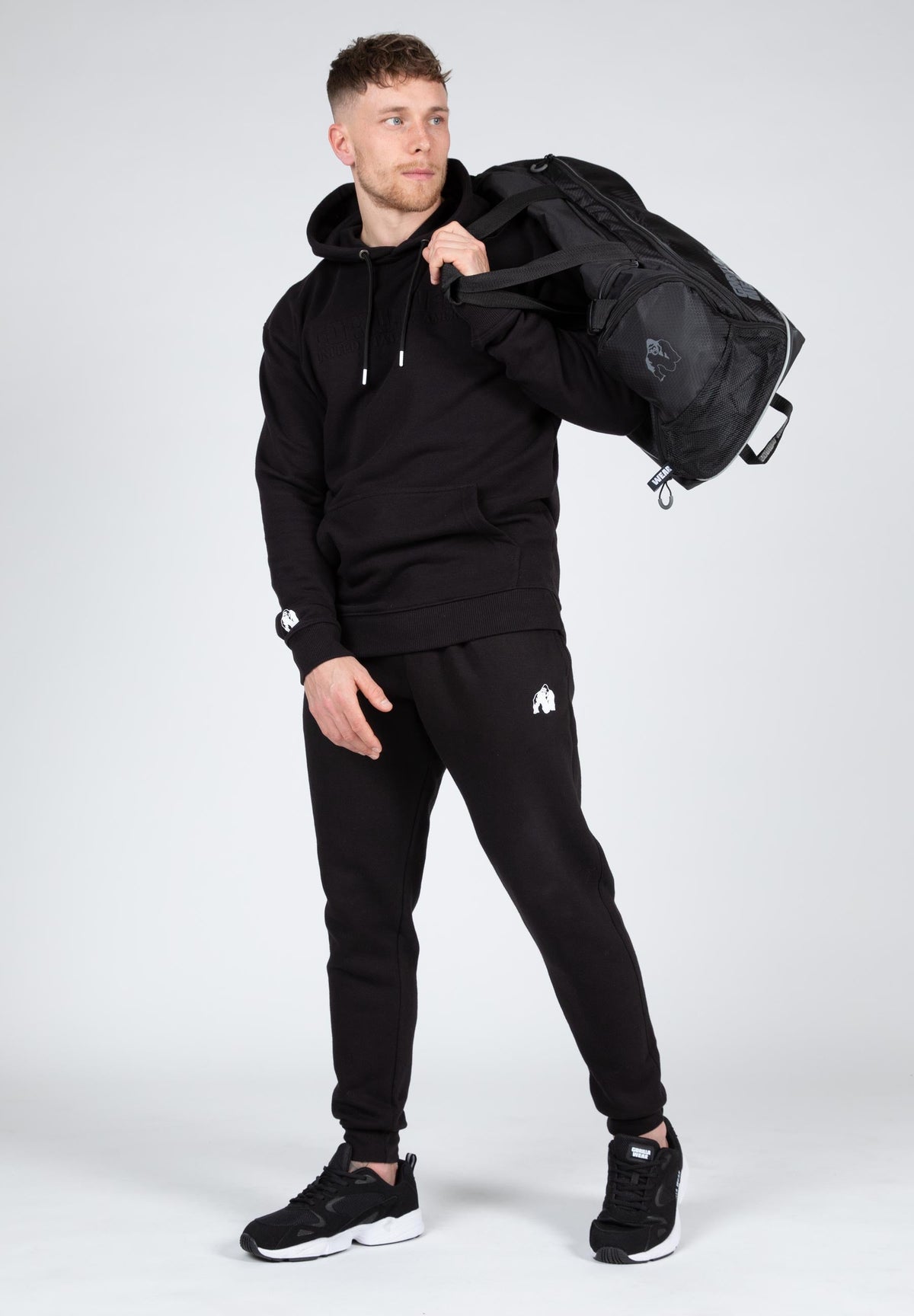 Gorilla Wear Crowley Oversized Hoodie - Zwart - Detail