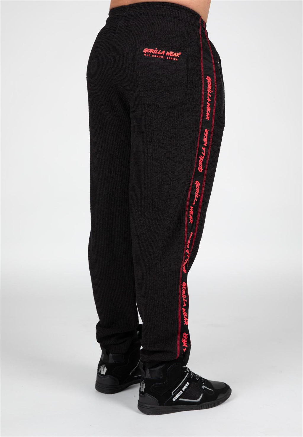 Gorilla Wear Buffalo Old School Trainingsbroek - Zwart/Rood - Detail