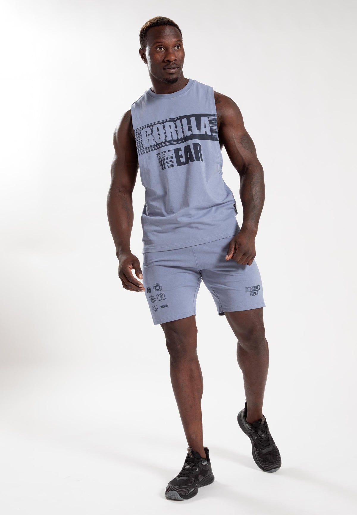 Gorilla Wear Lopez Shorts - Stonewash Blauw - Detail