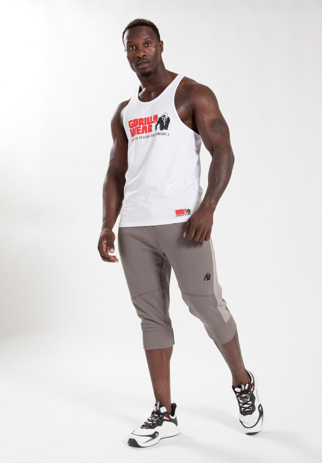 Gorilla Wear Thompson 3/4 Joggingbroek - Grijs - Detail