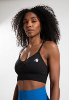Gorilla Wear Olivia Seamless Sportbeha - Zwart - Detail