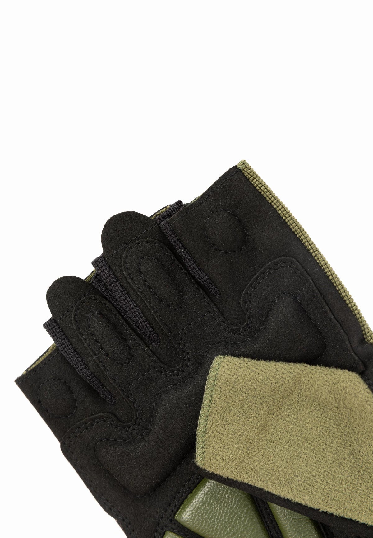 Gorilla Wear Mitchell Training Handschoenen 2.0 - Zwart/Legergroen - Detail