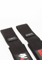 Gorilla Wear Gevoerde Siliconen Lifting Straps - Zwart - Detail