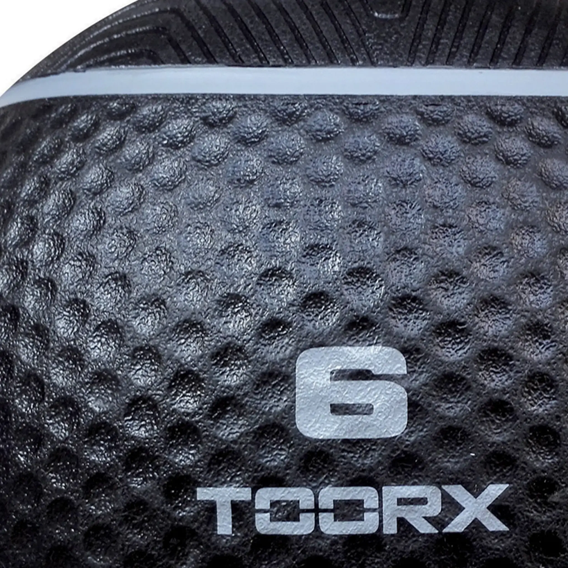 Toorx Fitness Medicine Ball - Zwart/Grijs - 6 kg - Detail