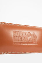 Gorilla Wear Halterriem - 6 Inch Padded Leren Lifting Belt - Bruin - Detail