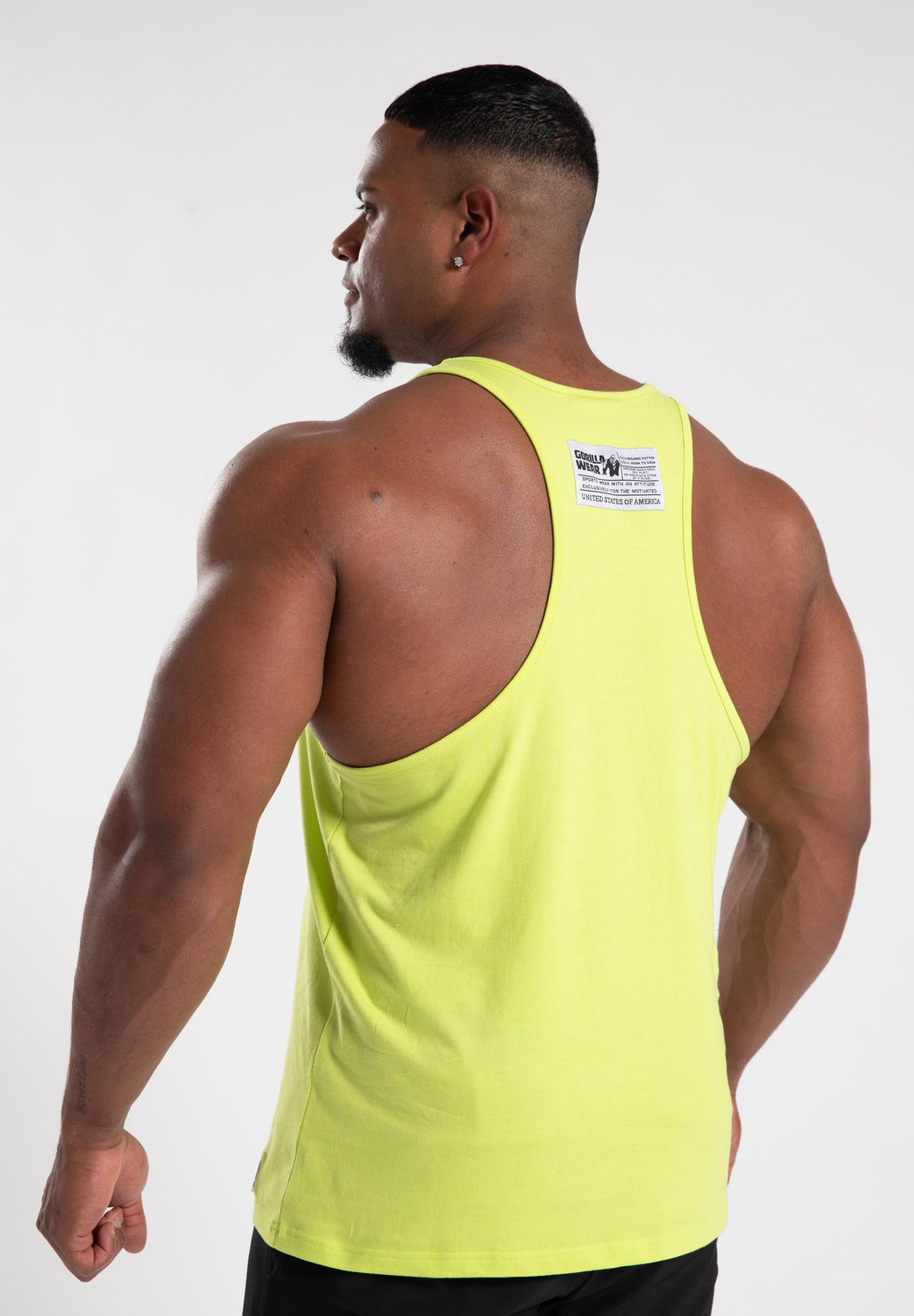 Gorilla Wear Classic Tank Top - Wild Lime - Detail