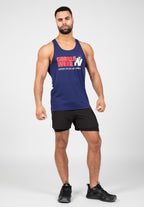 Gorilla Wear Classic Training Tank Top - Marine blauw - Detail