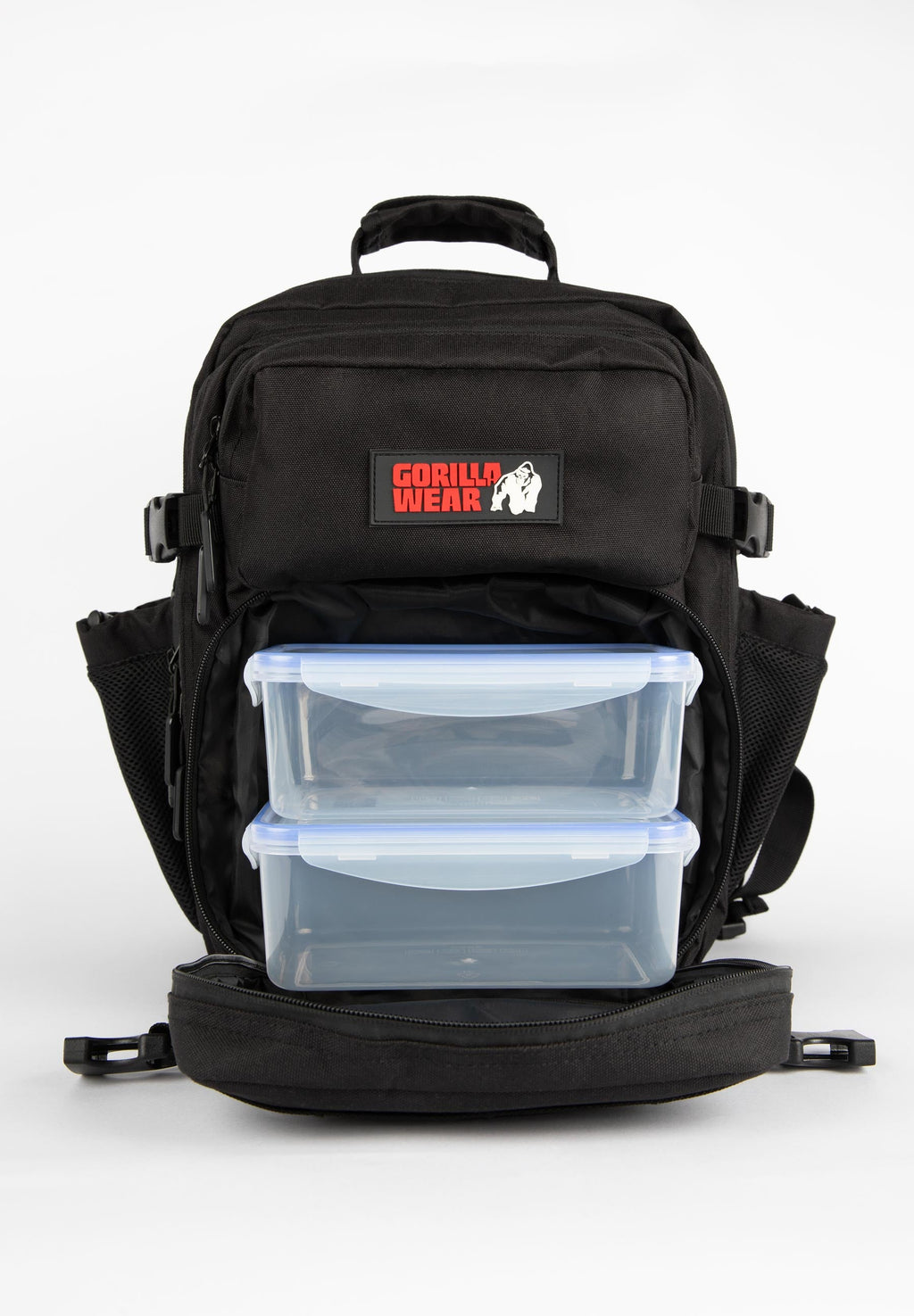 Gorilla Wear Clyde Meal Prep Rugzak - Sporttas - Zwart - Achteraanzicht