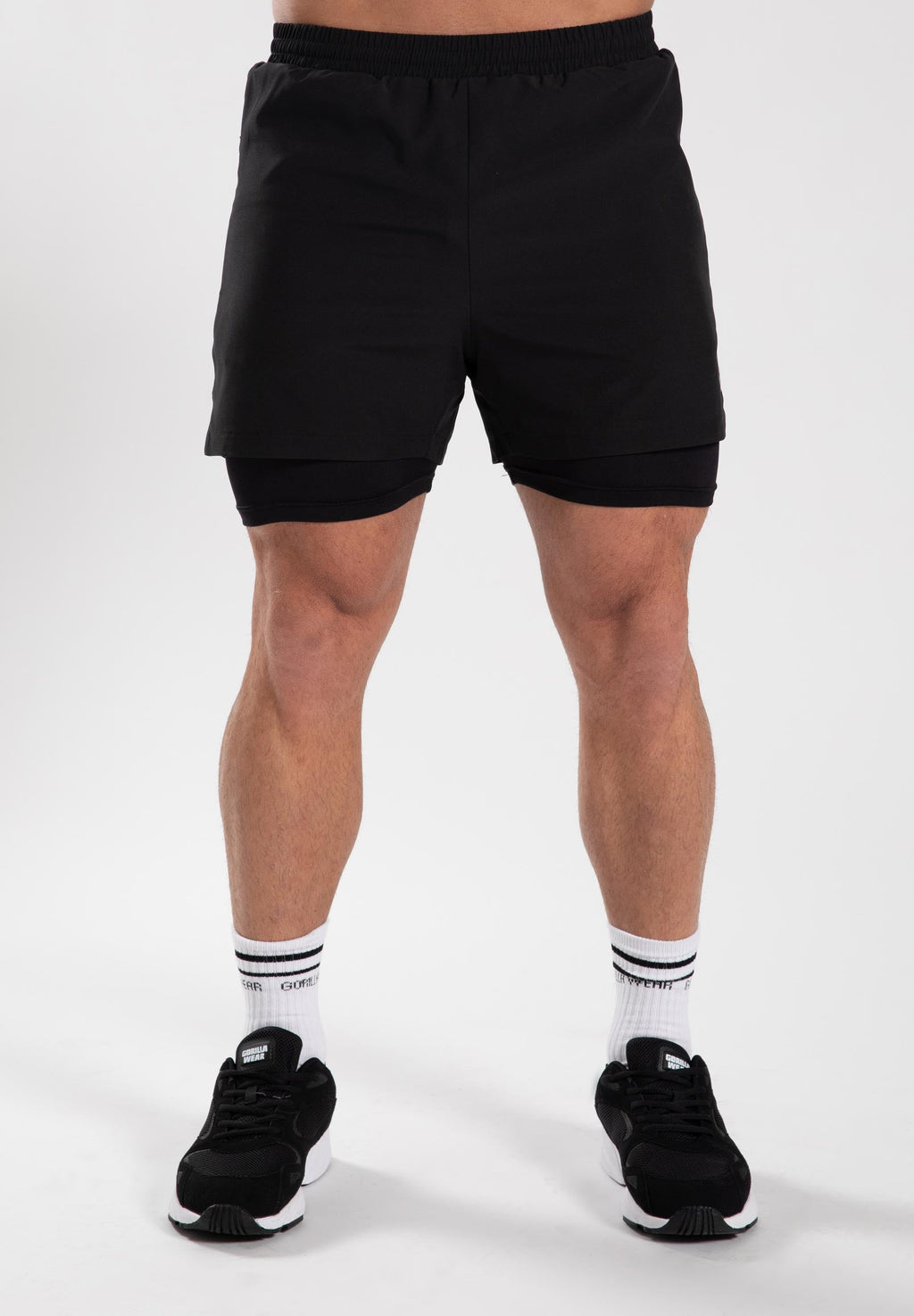 Gorilla Wear Cortez 2-in-1 Shorts - Zwart - Detail