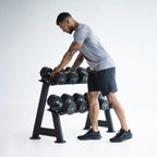 Lifemaxx LMX Dumbbellrack 20 Sets - Zwart - Aanzicht