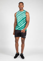 Gorilla Wear Easton Tank Top - Groen/Wit - Detail