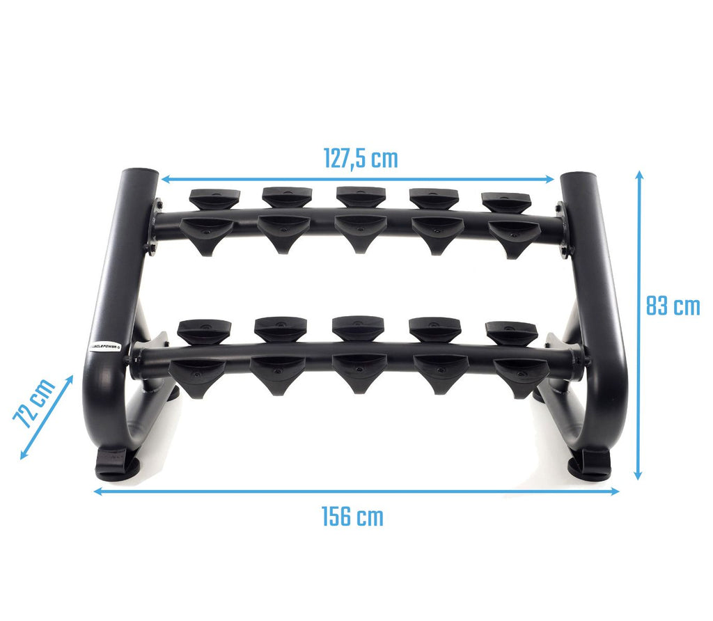 Muscle Power Dumbbellrek voor 5 Sets Deluxe - Detail