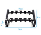 Muscle Power Dumbbellrek voor 5 Sets Deluxe - Detail