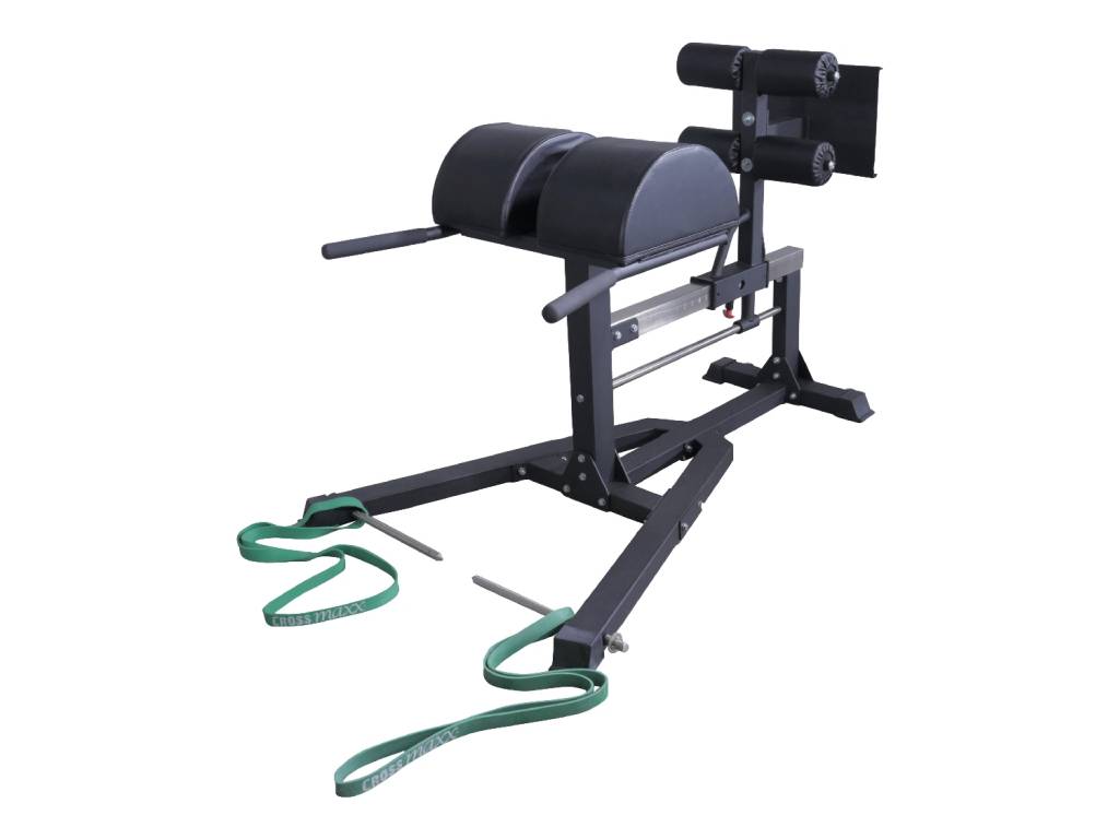 Lifemaxx Crossmaxx Glute Ham Developer Pro - Zwart - Aanzicht