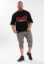 Gorilla Wear Finley Oversized T-shirt - Zwart/Rood - Detail