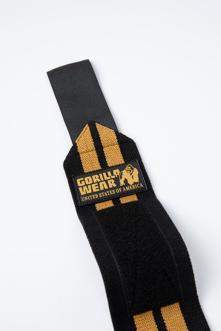 Gorilla Wear Wrist Wraps Pro - Zwart/Goud - Detail
