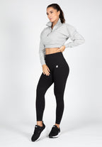 Gorilla Wear Ocala Cropped Half-Zip Sweatshirt - Grijs - Detail