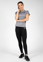 Gorilla Wear Monetta Performance T-Shirt - Grijs Gemeleerd/Zwart - Detail