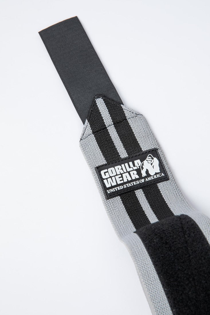 Gorilla Wear Knee Wraps - Grijs/Zwart - Detail
