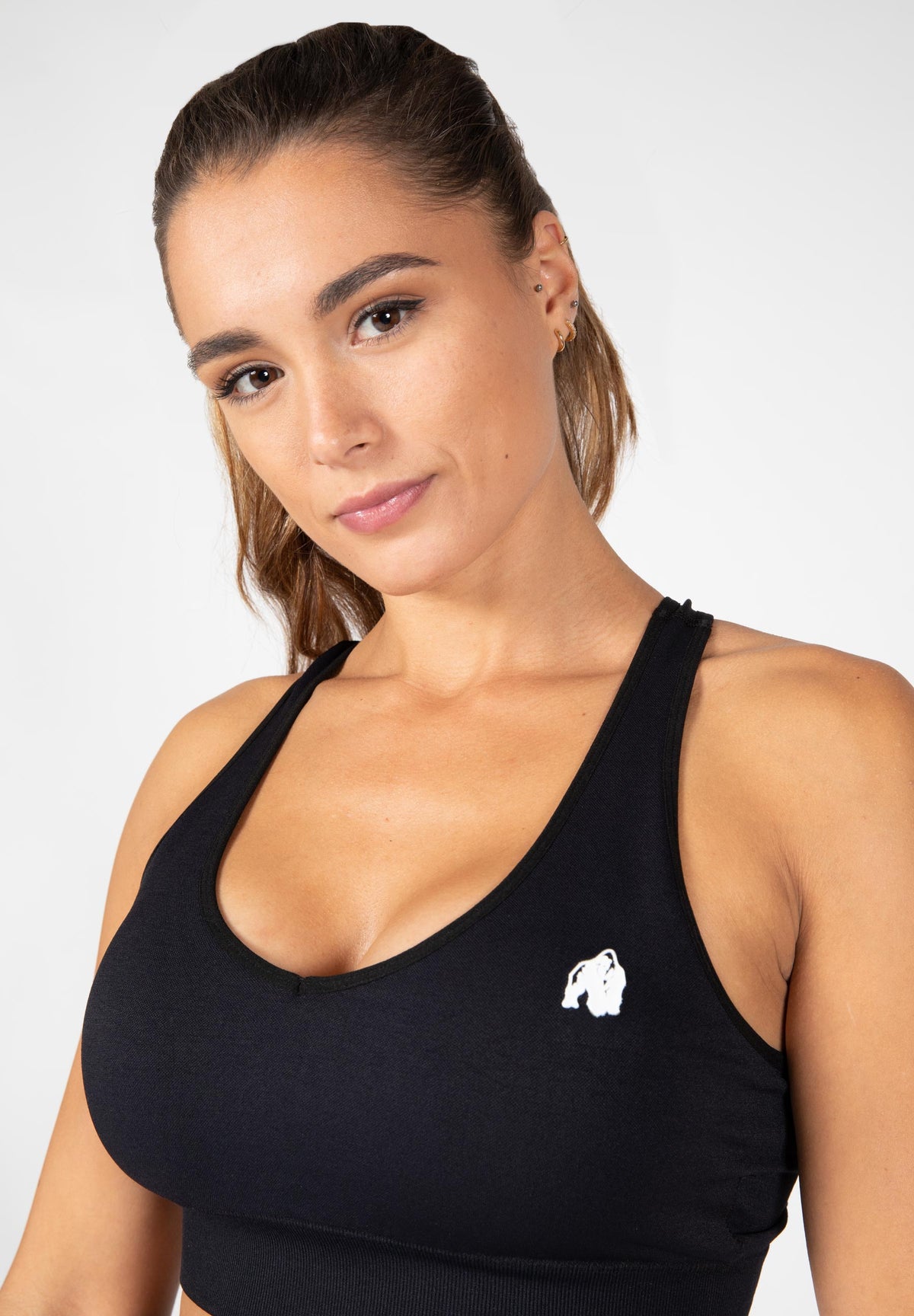 Gorilla Wear Hilton Seamless Sportbeha - Zwart - Detail