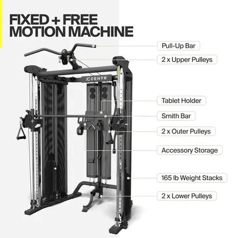 Inspire SF6 Home Gym Functional Trainer with Selectorized Smith Bar - Detail