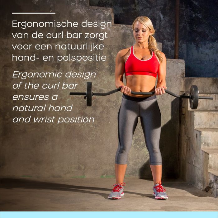 Iron Gym Verstelbare Curlstang Set - 23 kg - Zwart - Detail