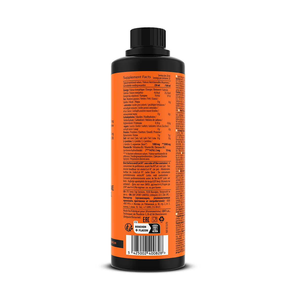 QNT L-Carnitine Liquid - 500 ml - Framboos - Detail