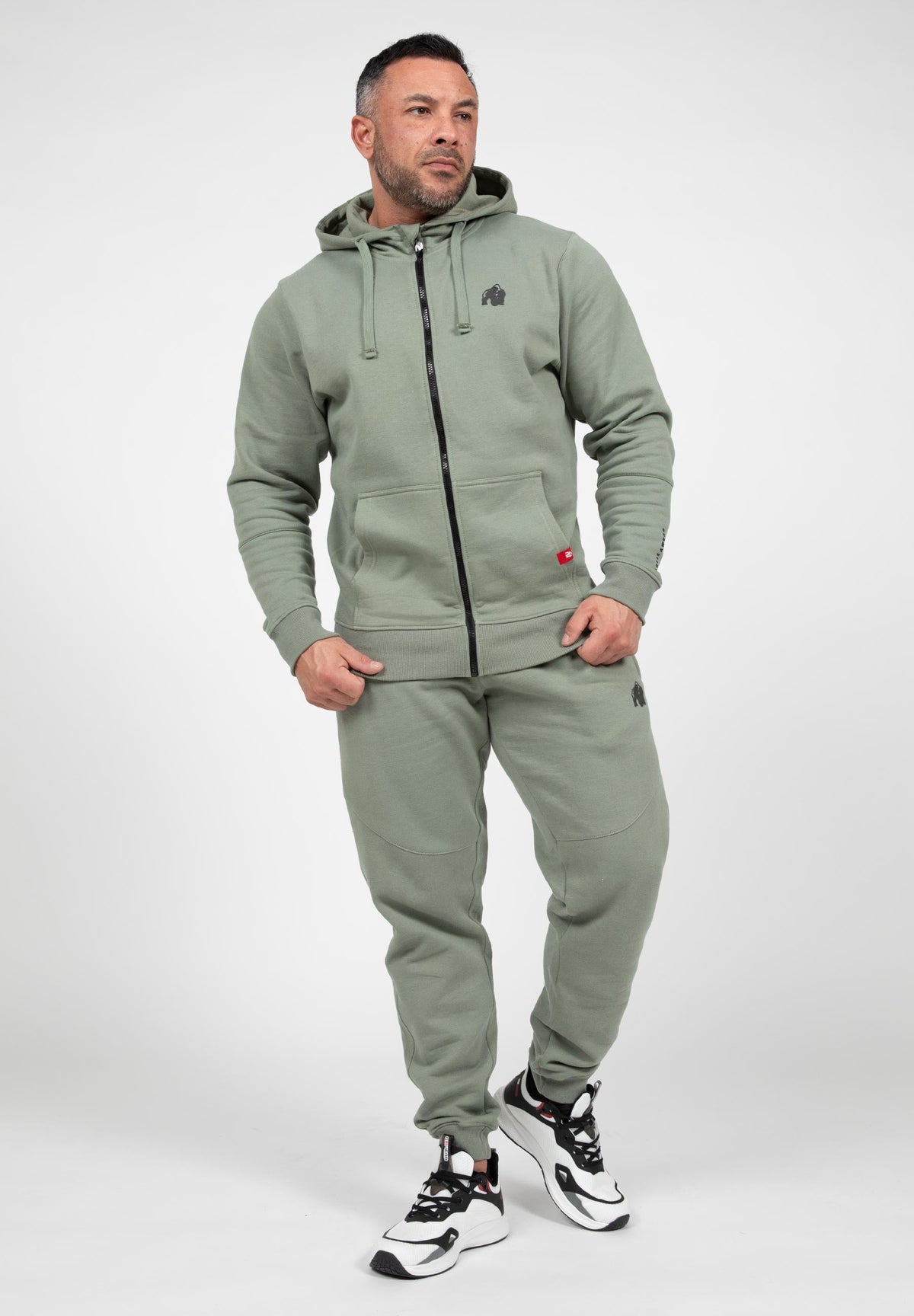 Gorilla Wear Leon Vest met Capuchon - Groen - Detail