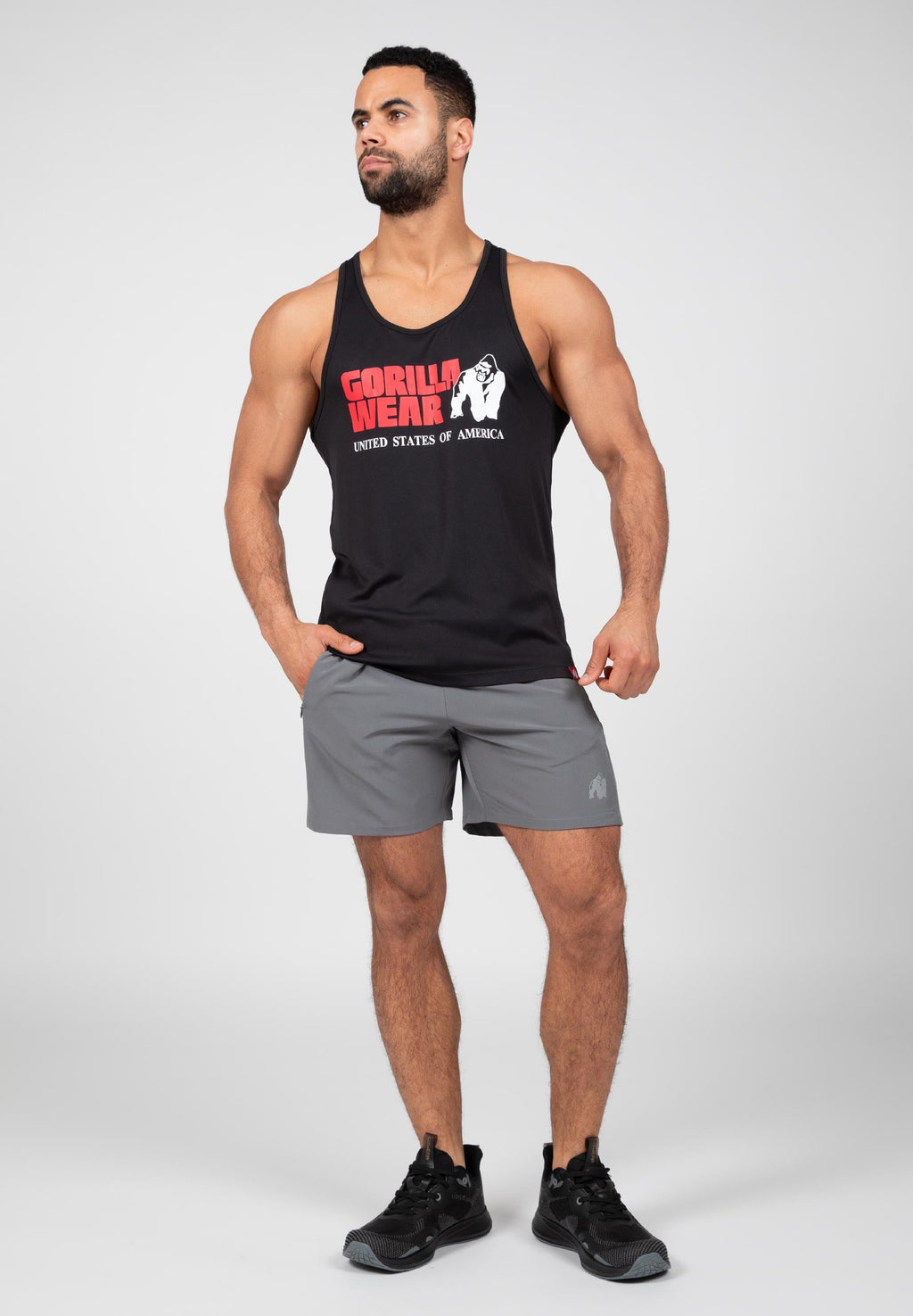 Gorilla Wear Lubec Shorts - Antraciet - Detail