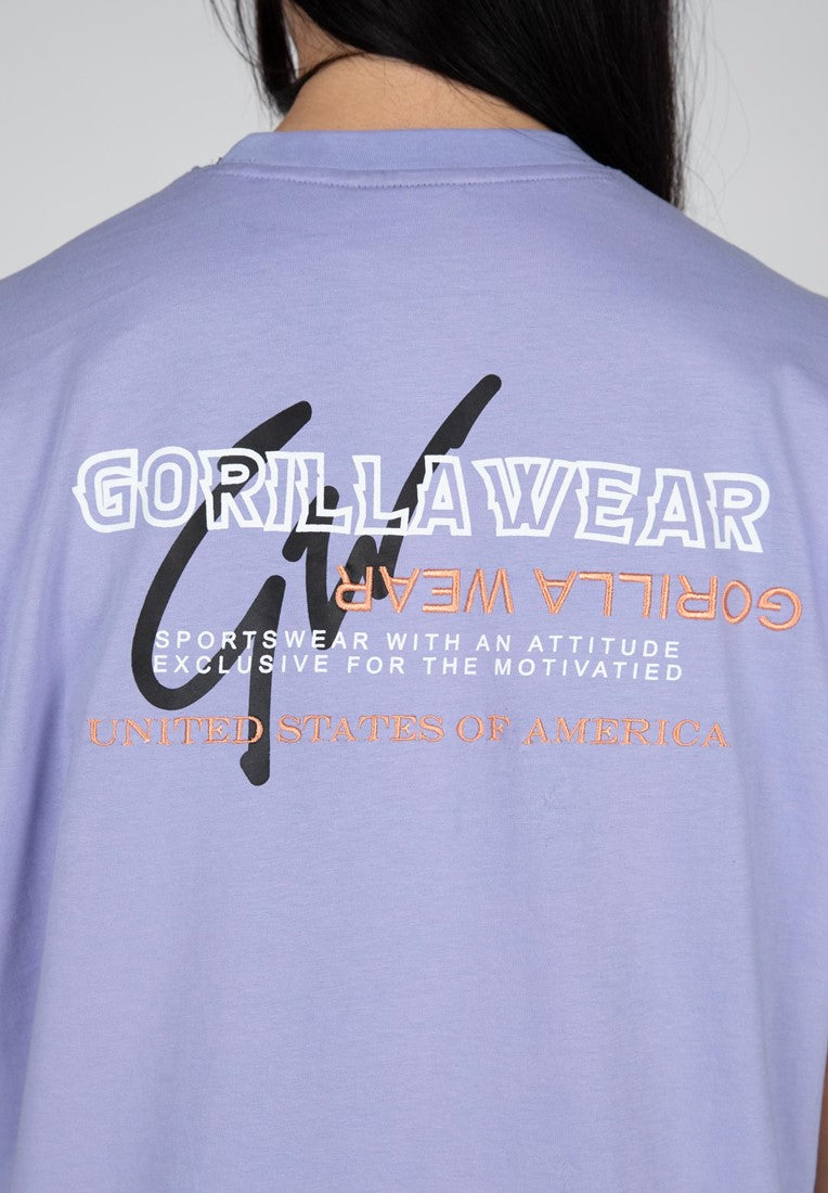 Gorilla Wear Medina Oversized T-shirt - Lila - Detail